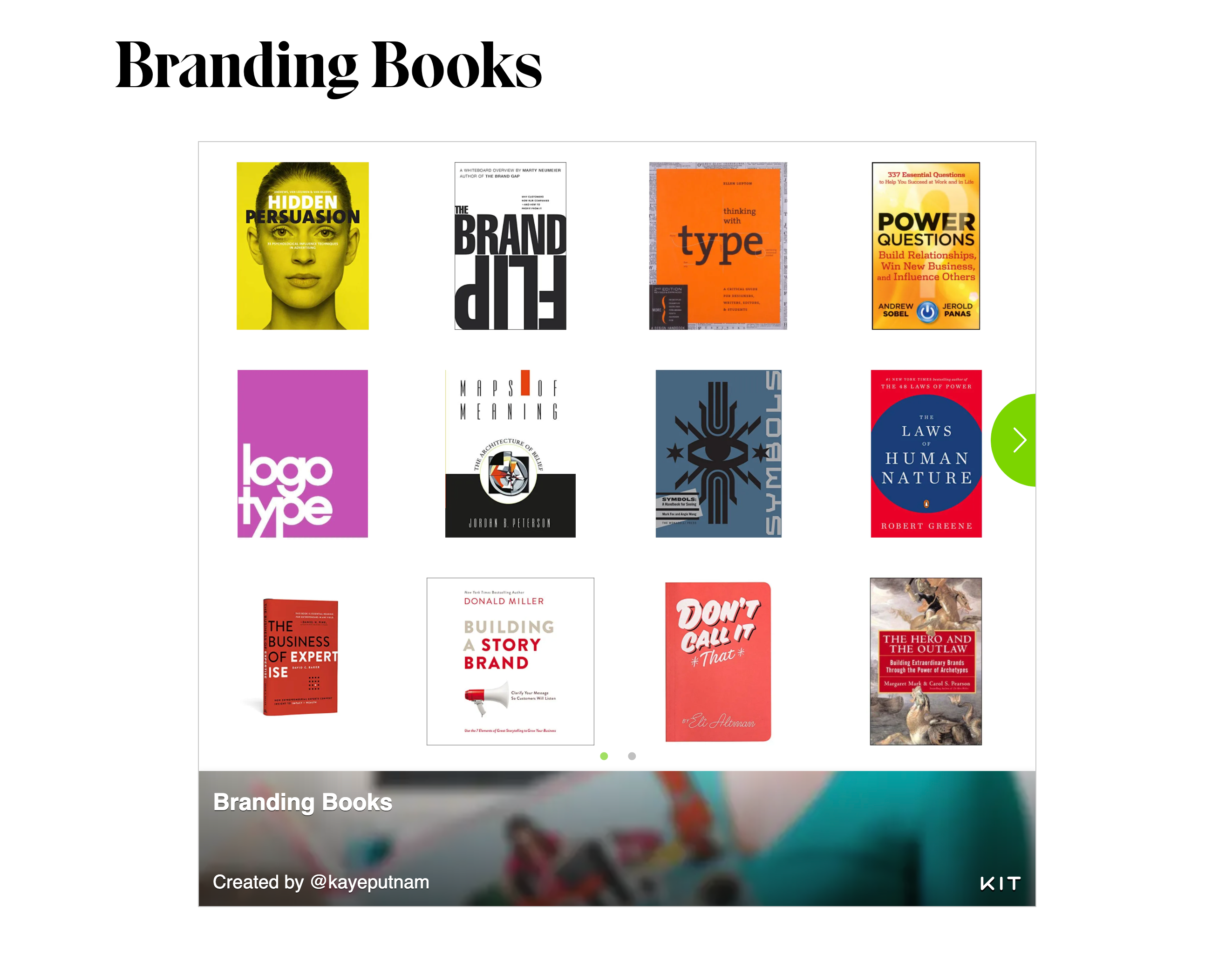 Kaye's favorite branding books